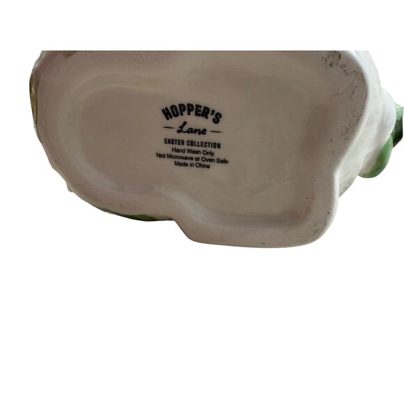 Ceramic Rabbit Holding Cabbage | Spring Decor | Cottagecore - Picture 4 of 7